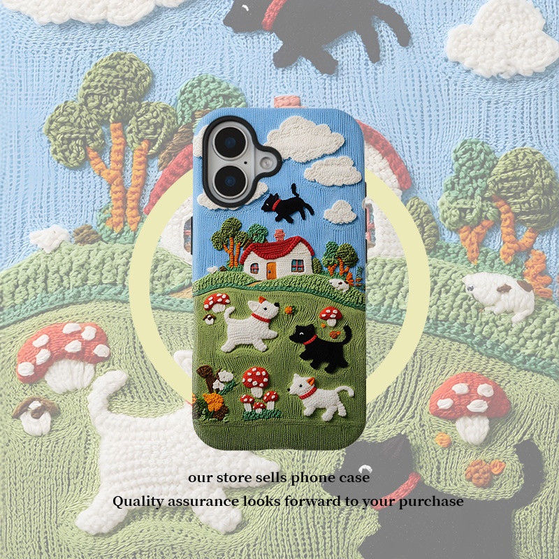 Plush Phone Case Magnetic Protective Cover For Iphone Pro Max_voghion.com