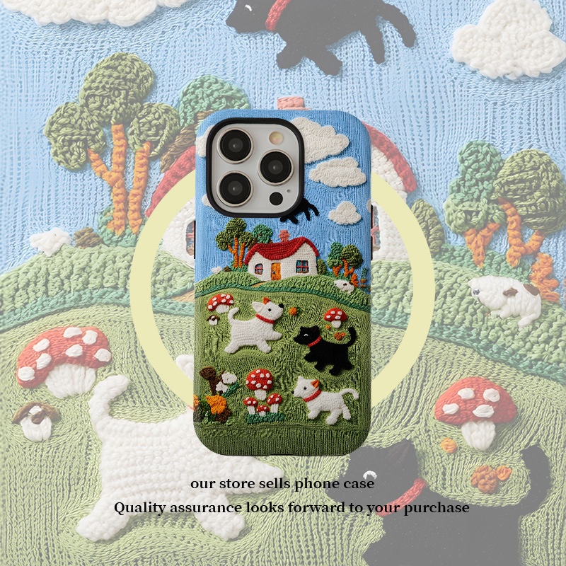 Plush Phone Case Magnetic Protective Cover For Iphone Pro Max_voghion.com