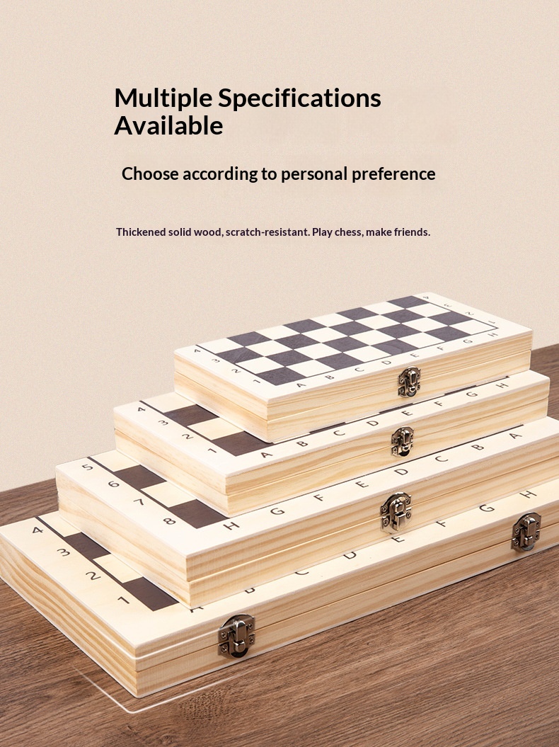 Wooden Chess Set Educational Game For Children Early Thinking_voghion.com