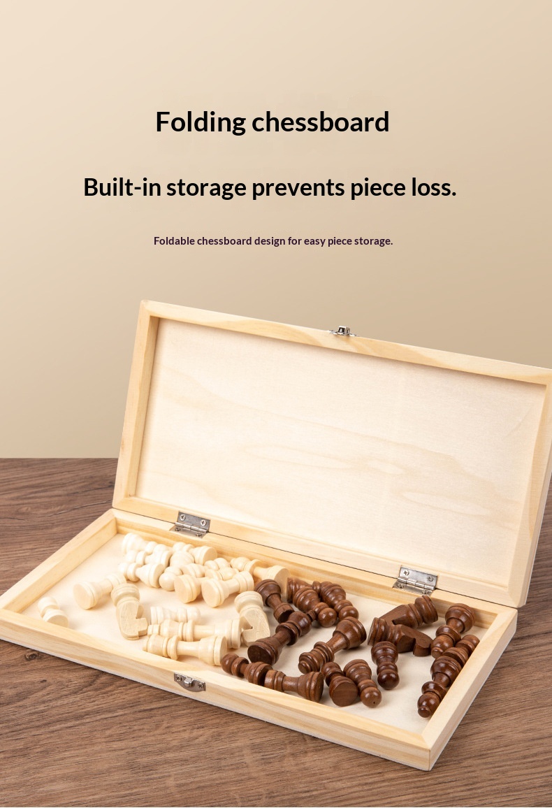 Wooden Chess Set Educational Game For Children Early Thinking_voghion.com