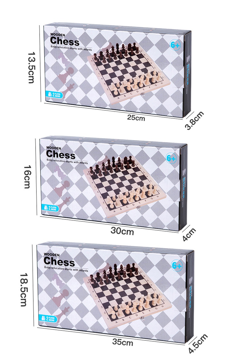 Wooden Chess Set Educational Game For Children Early Thinking_voghion.com