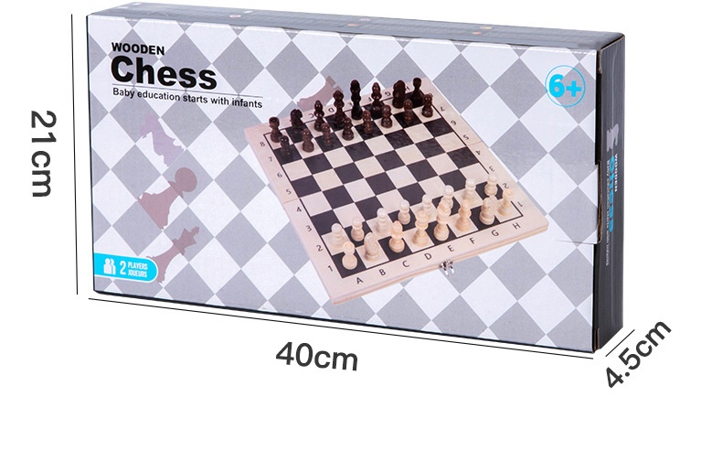 Wooden Chess Set Educational Game For Children Early Thinking_voghion.com