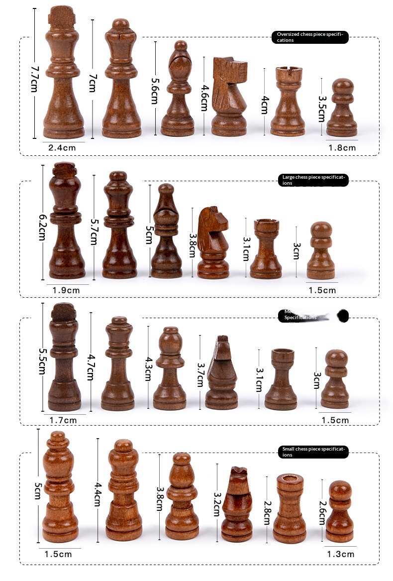 Wooden Chess Set Educational Game For Children Early Thinking_voghion.com