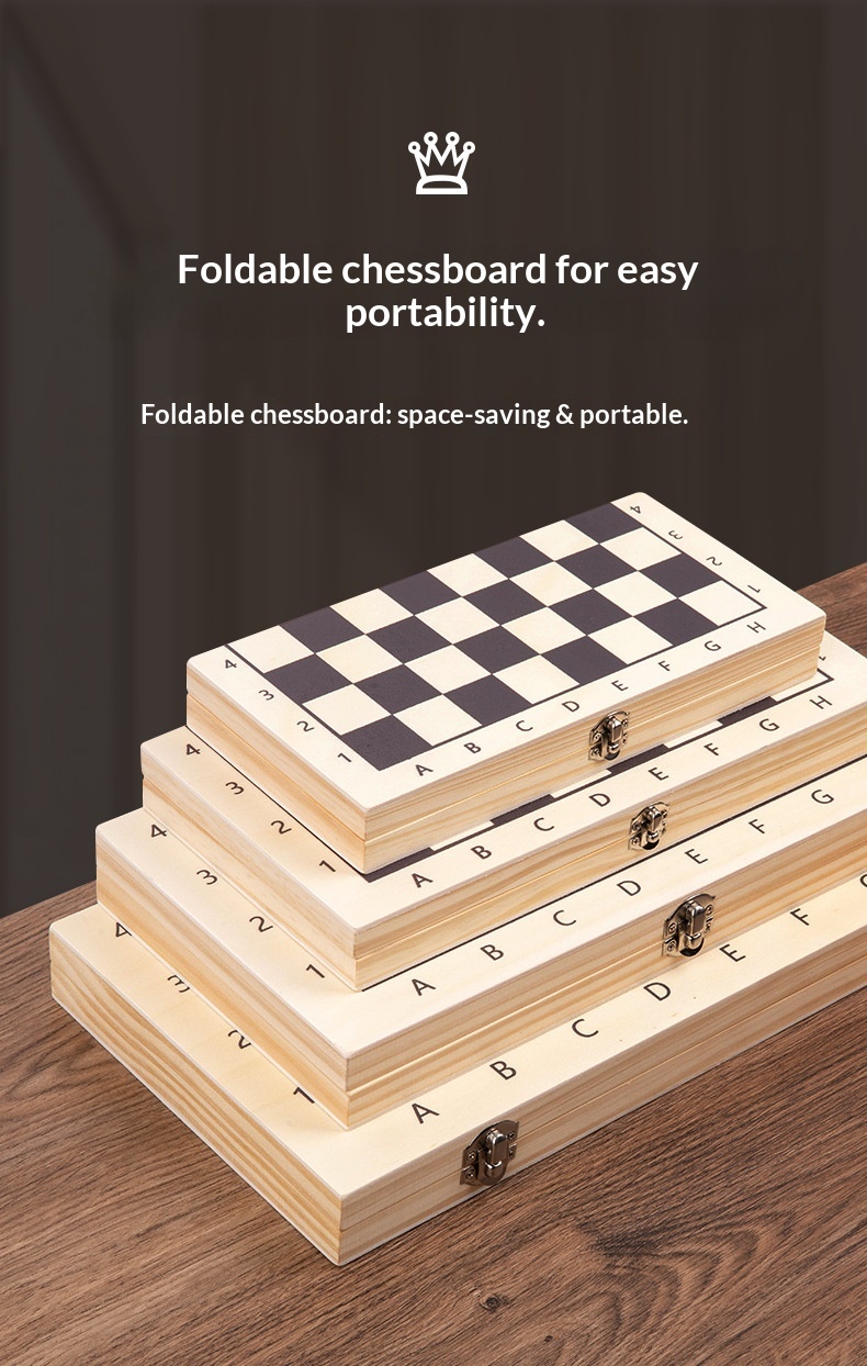 Wooden Chess Set Educational Game For Children Early Thinking_voghion.com