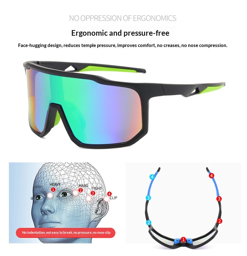 Tor zur Wildnis Neue Outdoor-Radsport-Sportbrillen für Herren mit großem Rahmen, winddicht, Damen-Sonnenbrillen mit farbigem Sonnenschutz_voghion.com
