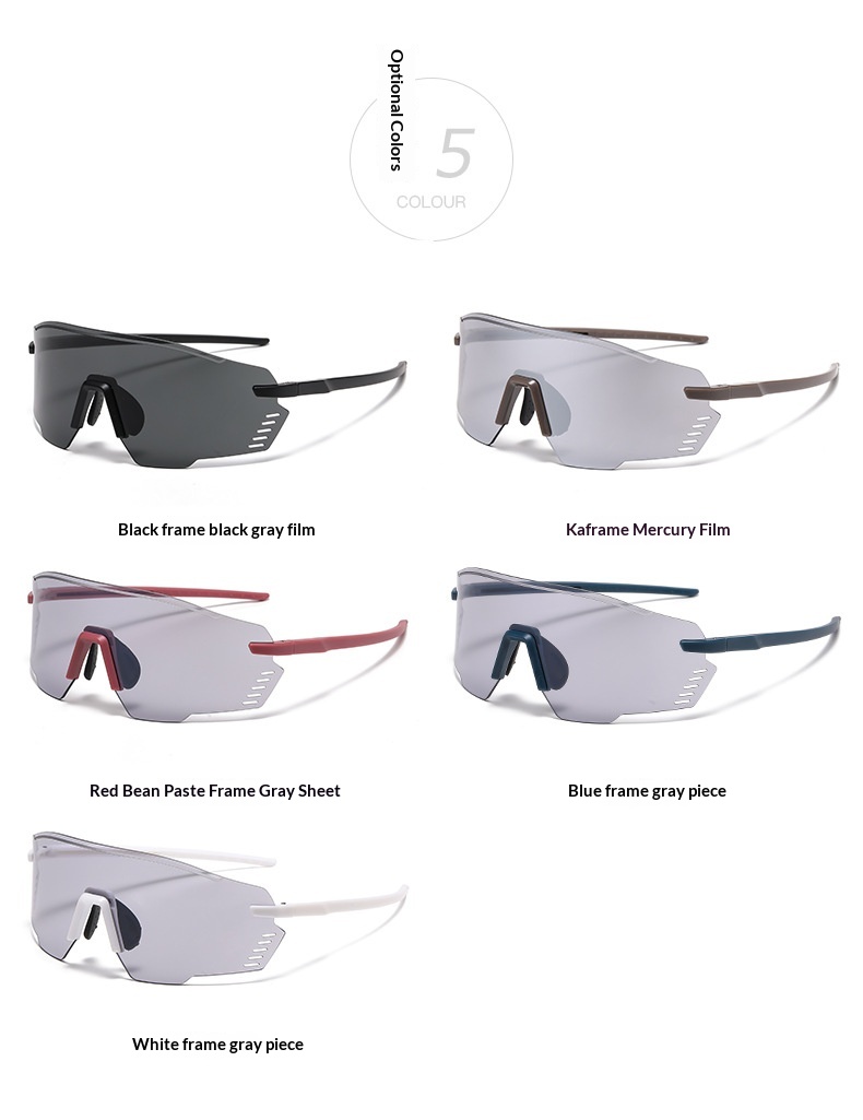 Cycling Glasses Men Polarised Uv Protection Large Frame Eyewear_voghion.com