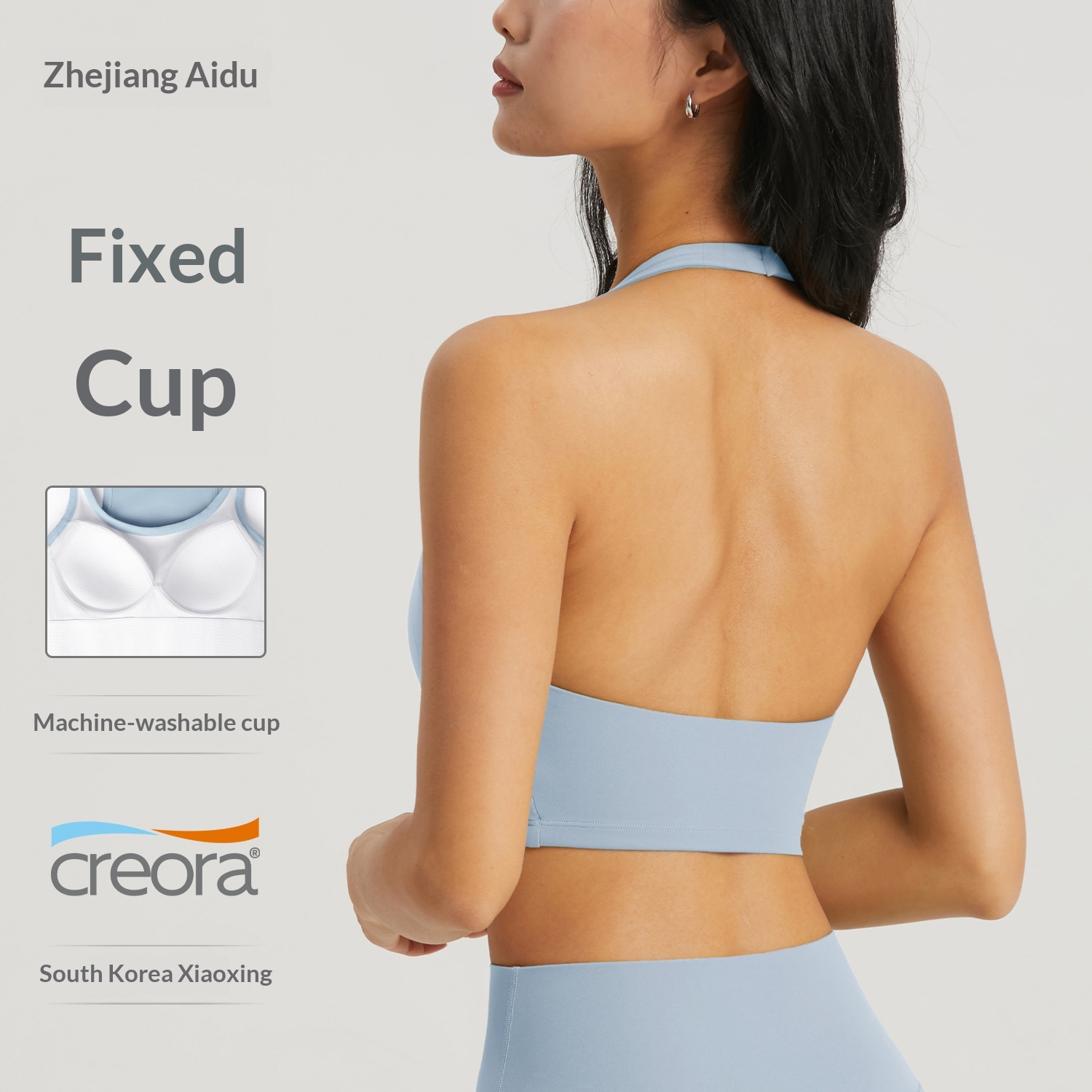 Tor Zur Wildnis Aido NUF Halter Neck Beauty Back Vest Women's Top One-Piece With Chest Pad Sports Bra Fitness Yoga Wear_voghion.com