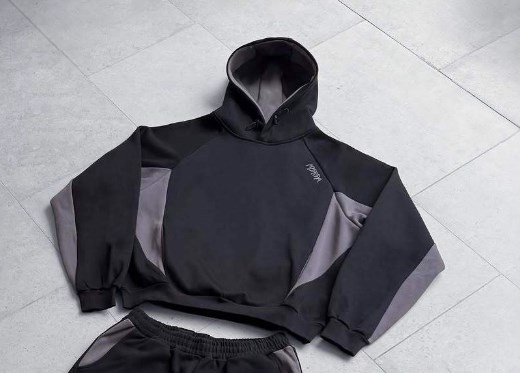 Aria Basics Aria Basics Nueva sudadera con capucha bordada personalizada con bloques de color estilo europeo y americano Y2k Moda casual estilo deportivo Conjunto de pantalones_voghion.com