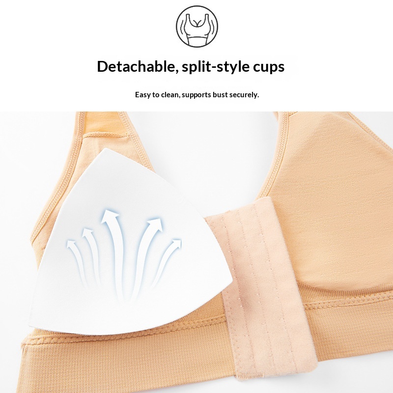 Tor Zur Wildnis Cross-Border Front-Clasp Sports Bra Without Underwire Women's Running Shockproof Gathered Beauty Back Plus Size_voghion.com