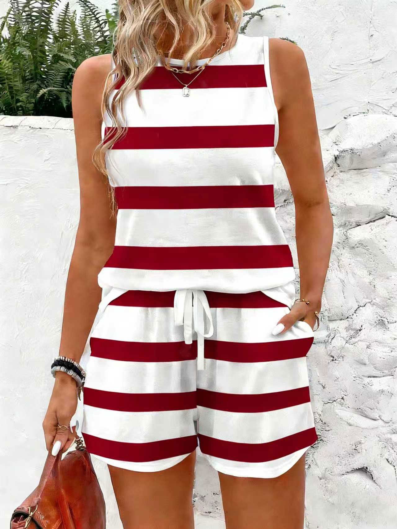 Dames tanktop en sportshort set voor de zomer_voghion.com