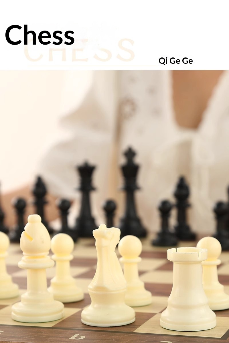 Magnetische inklapbare schaakset van hout voor kinderen en beginners_voghion.com