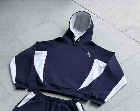 Aria Basics Aria Basics Nueva sudadera con capucha bordada personalizada con bloques de color estilo europeo y americano Y2k Moda casual estilo deportivo Conjunto de pantalones_voghion.com
