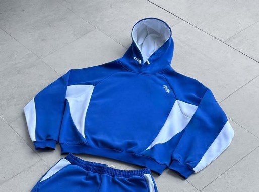 Aria Basics Aria Basics Nueva sudadera con capucha bordada personalizada con bloques de color estilo europeo y americano Y2k Moda casual estilo deportivo Conjunto de pantalones_voghion.com