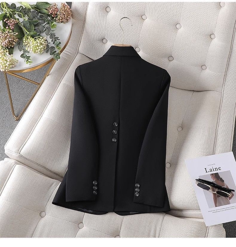 Blazer nero elegante da donna - giacca tailleur chic casual_voghion.com