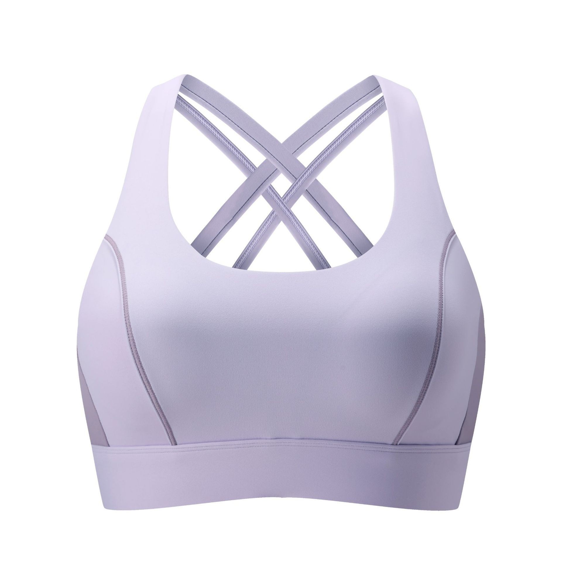 High Quality New Cross-border Product: Color-blocked One-piece With Cross-back Design, Shockproof, Supportive, And Side_voghion.com