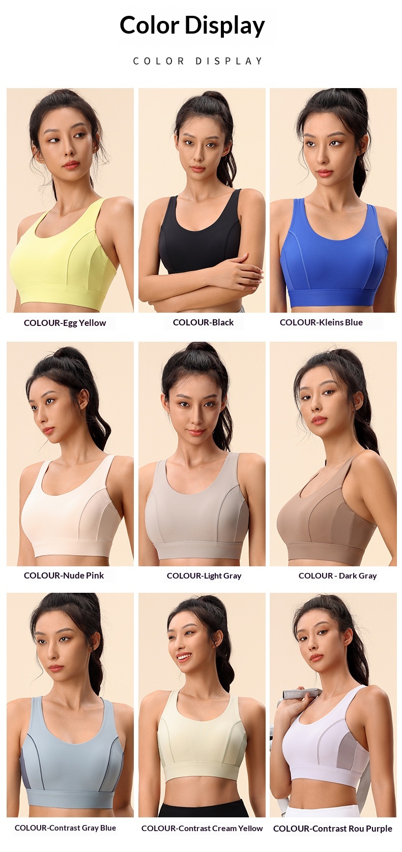 Sports Bra With Cross-back Design And Supportive Shockproof Fit_voghion.com