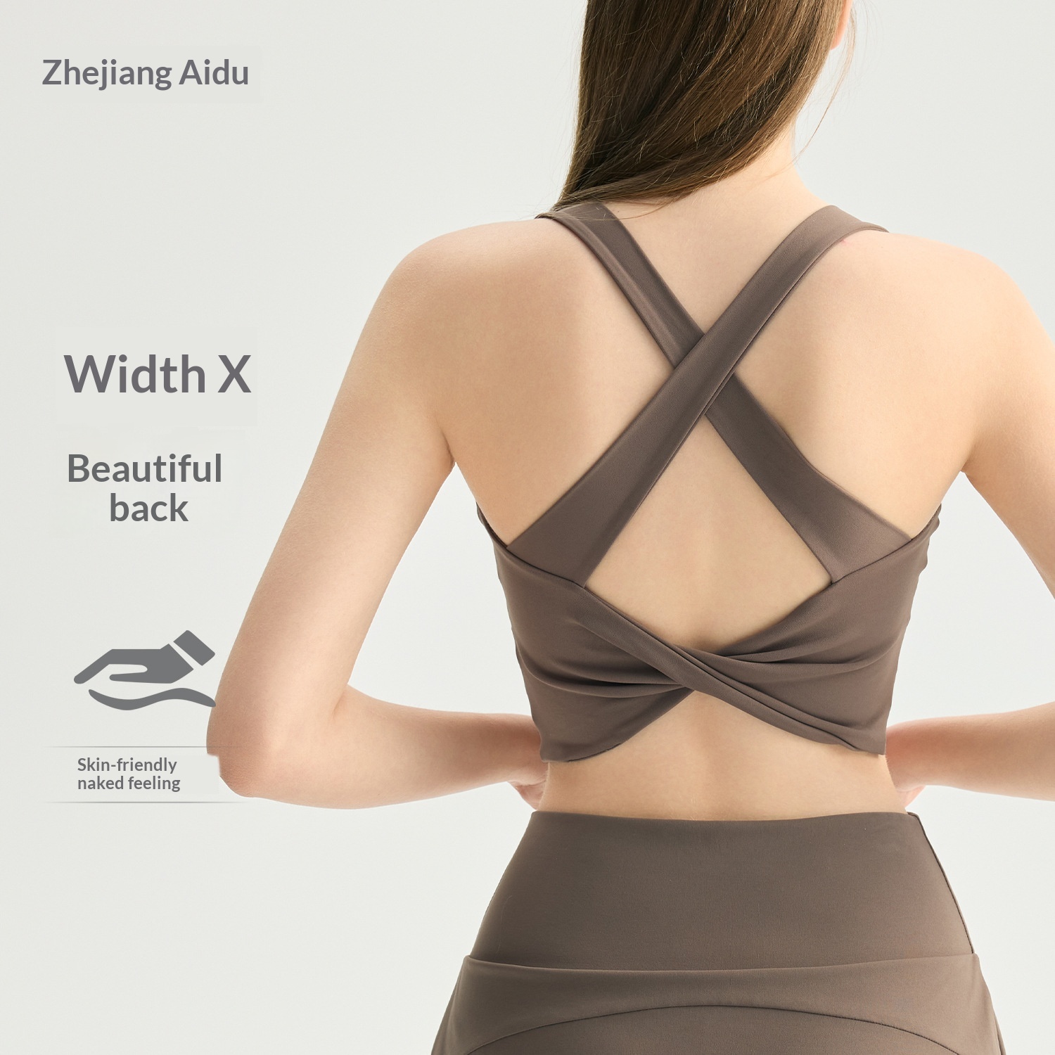 High Quality Twisted Back Strap Padded Yoga Seamless Anti-Sagging Bra With Crossed Shockproof Straps For Fitness And Sports_voghion.com