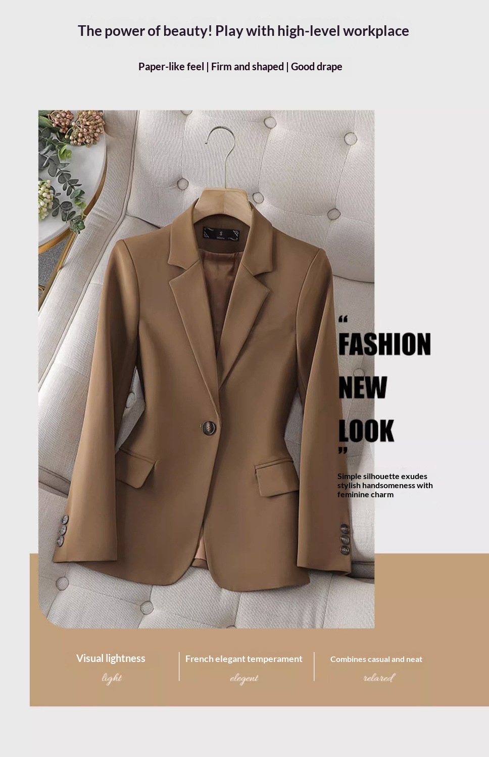 Blazer nero elegante da donna - giacca tailleur chic casual_voghion.com