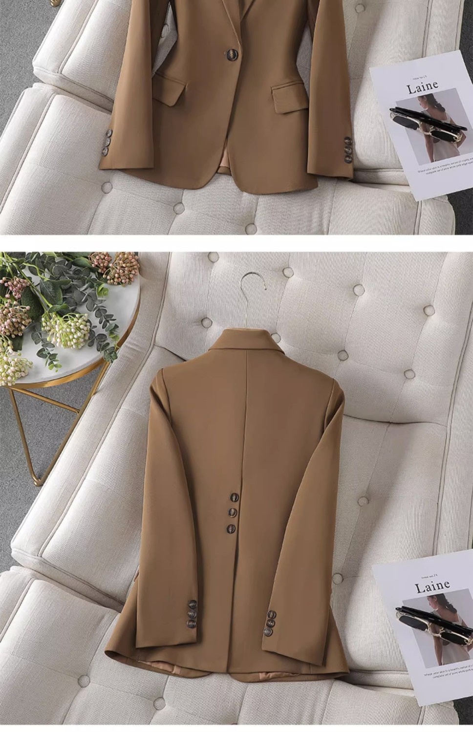 Blazer nero elegante da donna - giacca tailleur chic casual_voghion.com