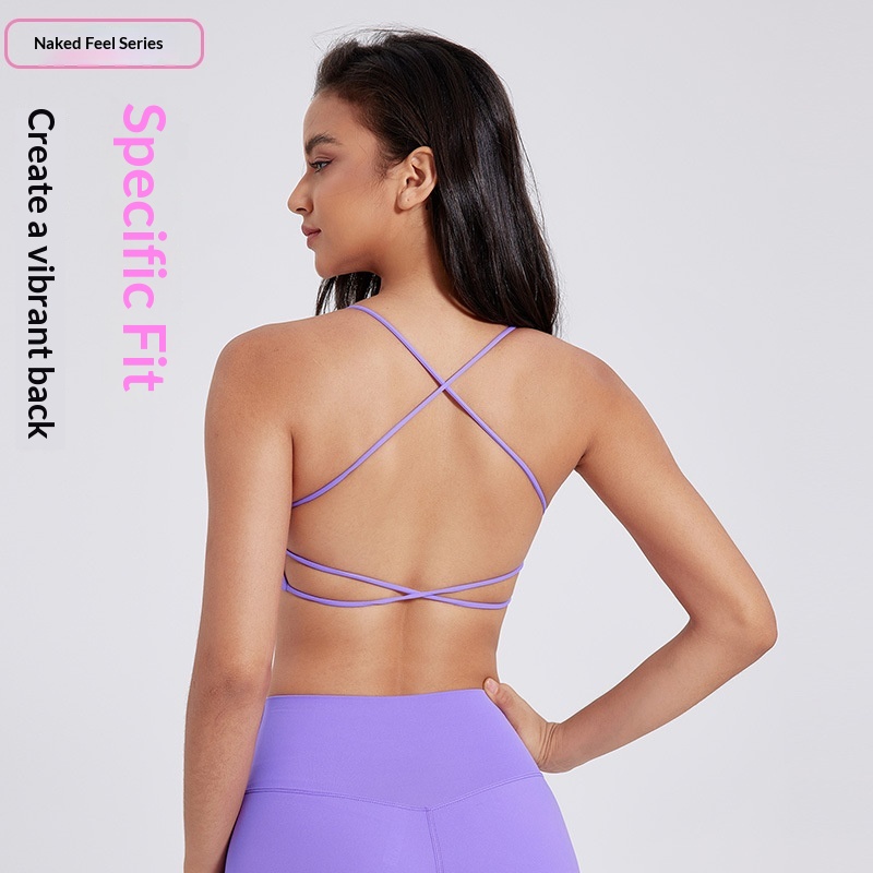 Hochwertiger, grenzüberschreitender, schnelltrocknender Outdoor-Sport-BH im europäischen Stil, Lulu Damen-Yoga-Tanktop mit Polsterung und hautfarbenem Griff_voghion.com