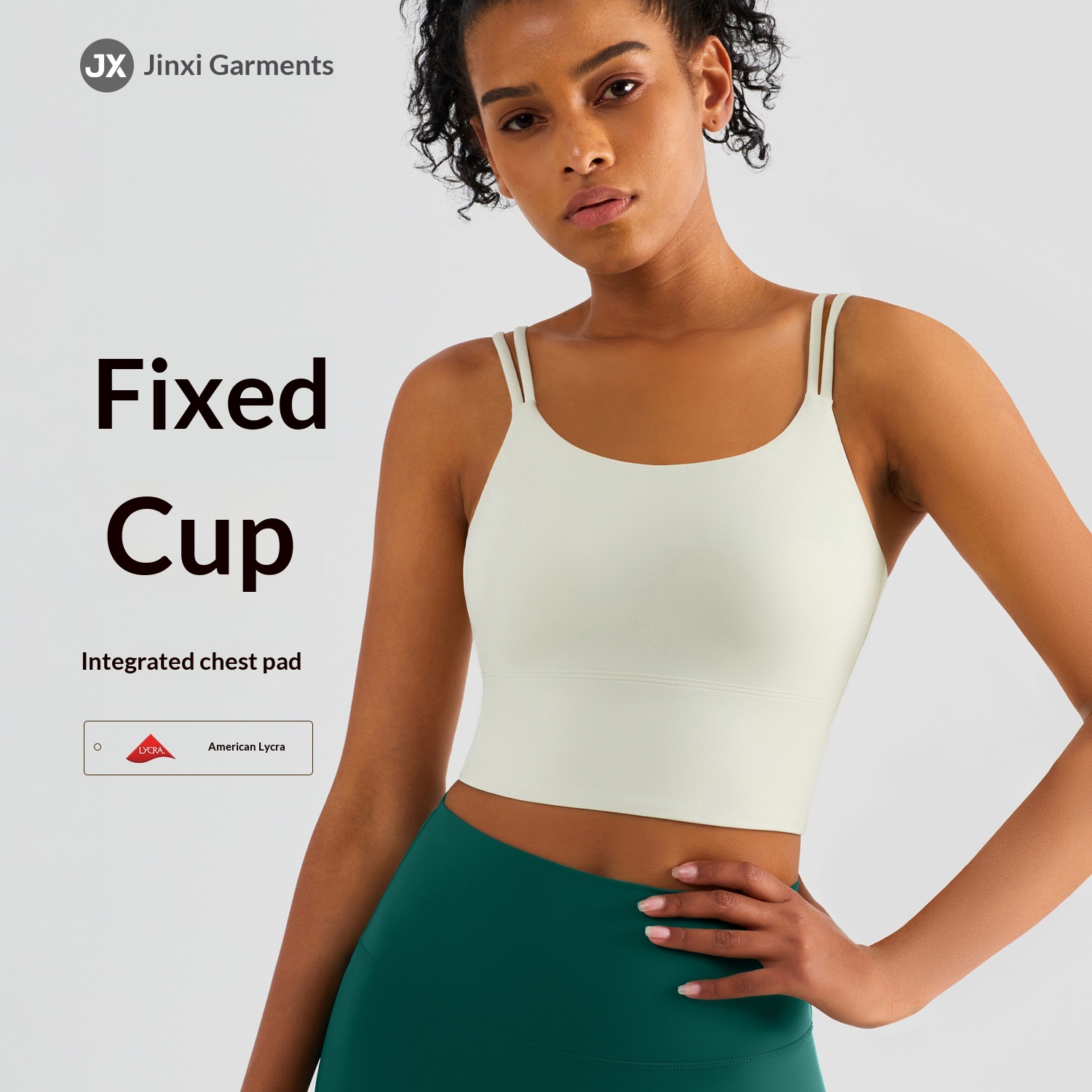 High Quality Fitness Girl's One-piece Side Breast Support, Yoga Bra Thin Straps, Beautiful Back Sports Tank Top With Chest Pads_voghion.com