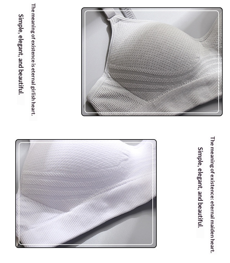 High Quality Pure Cotton Girls' Underwear For Students And High School Girls, Summer Thin Style, Wireless, Small Gathering, Large_voghion.com