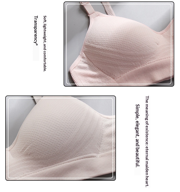 High Quality Pure Cotton Girls' Underwear For Students And High School Girls, Summer Thin Style, Wireless, Small Gathering, Large_voghion.com