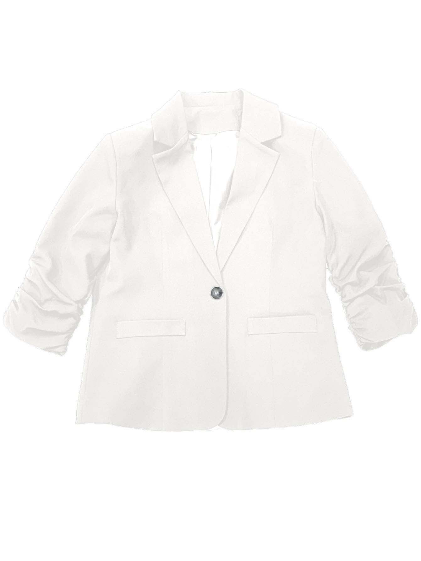Giacca blazer donna con maniche a tre quarti per lavoro casual_voghion.com