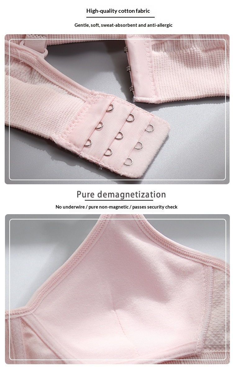 High Quality Pure Cotton Girls' Underwear For Students And High School Girls, Summer Thin Style, Wireless, Small Gathering, Large_voghion.com