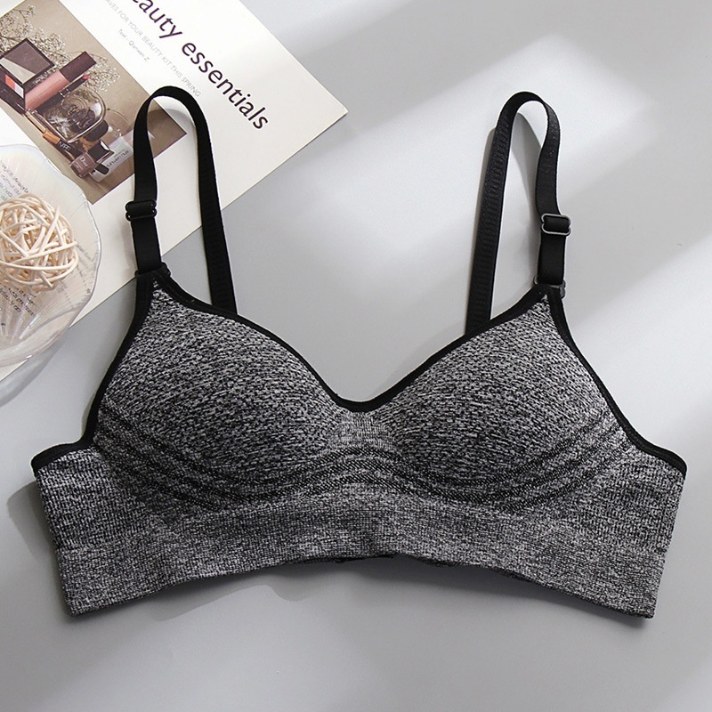 High Quality Pure Cotton Girls' Underwear For Students And High School Girls, Summer Thin Style, Wireless, Small Gathering, Large_voghion.com
