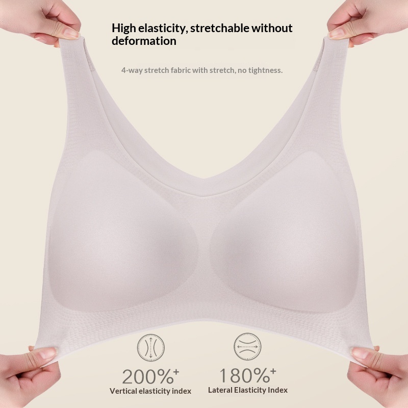 High Quality Cloud Seamless Bra For Women, One One-Piece Bra, Large Bust Minimizer, Fixed Cup, Plus Size, Thin_voghion.com