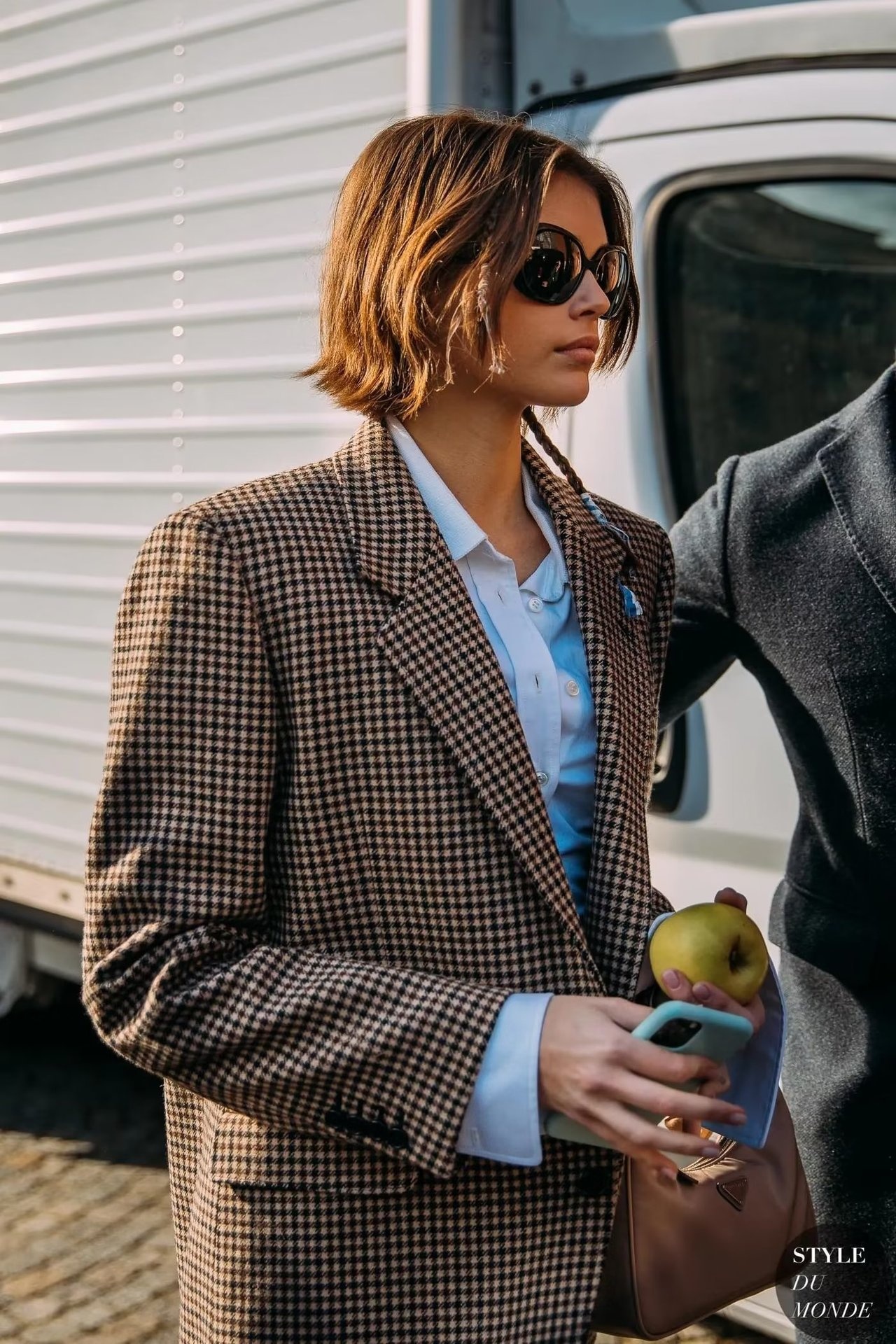Damen Blazer Kariert Mit Langarm Für Den Herbst Tailliert_voghion.com