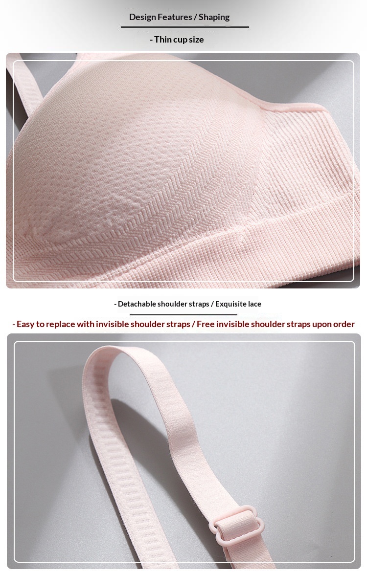 High Quality Pure Cotton Girls' Underwear For Students And High School Girls, Summer Thin Style, Wireless, Small Gathering, Large_voghion.com