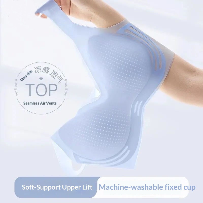 Intimo fresco e senza cuciture di alta qualità per donna in estate, reggiseno sportivo senza ferretto stile canotta per seni piccoli, lussuoso push-up_voghion.com