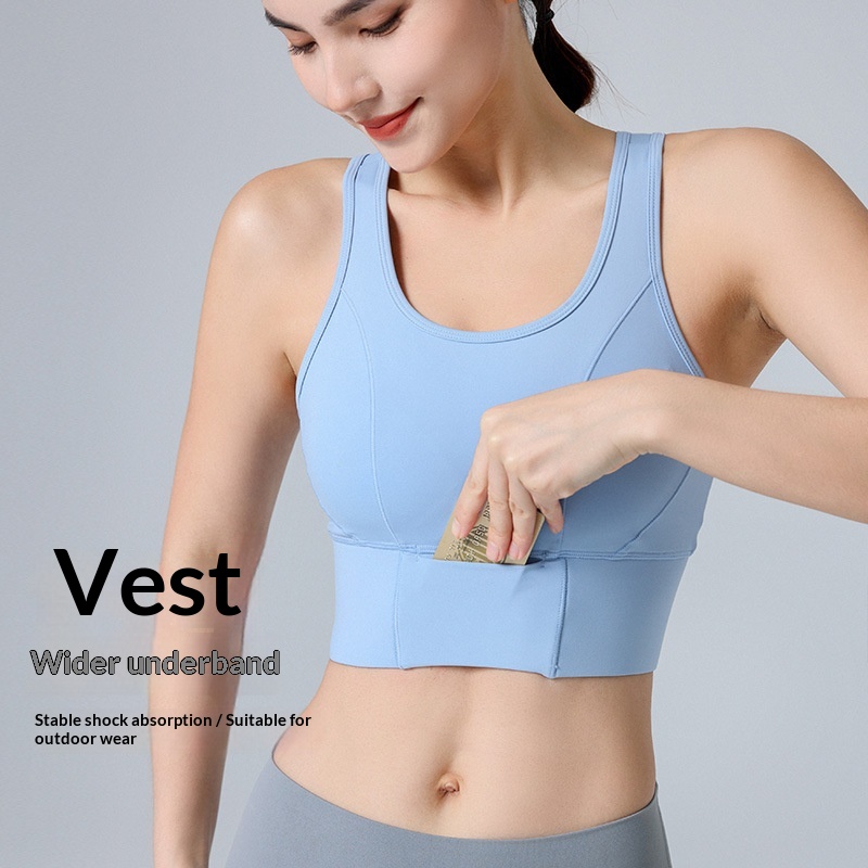 High Quality Plus Size Sports Bra For Women Running Shockproof High Impact Anti-Sagging Yoga Vest Style Fitness Top_voghion.com