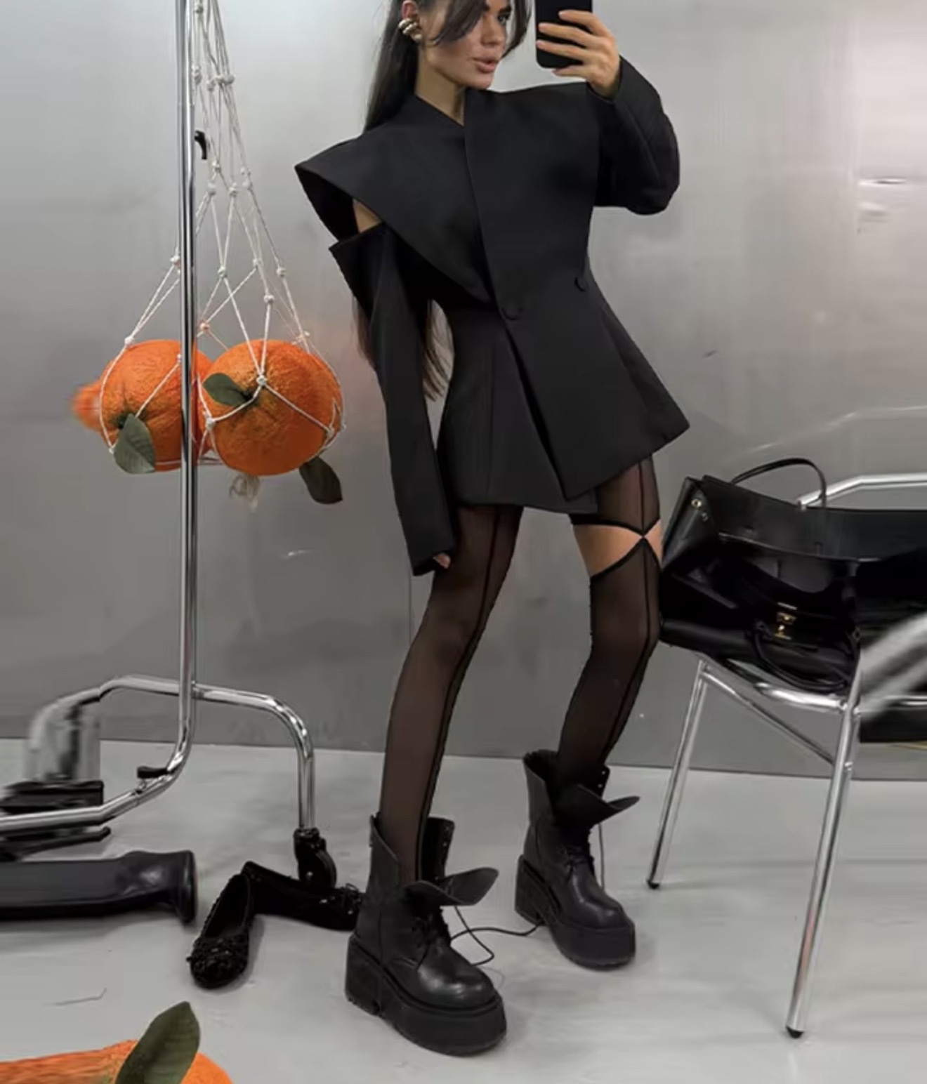 Blazer da donna a maniche lunghe stile designer elegante_voghion.com