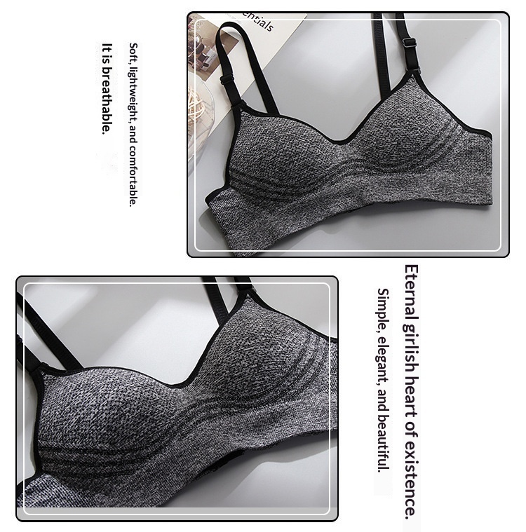 High Quality Pure Cotton Girls' Underwear For Students And High School Girls, Summer Thin Style, Wireless, Small Gathering, Large_voghion.com