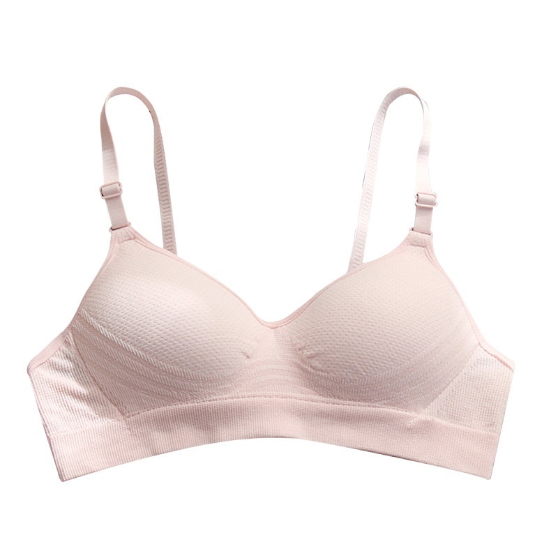 High Quality Pure Cotton Girls' Underwear For Students And High School Girls, Summer Thin Style, Wireless, Small Gathering, Large_voghion.com
