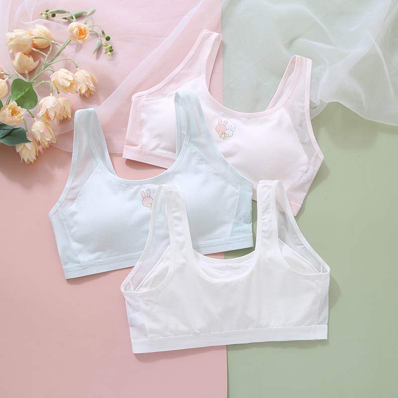 Wysokiej jakości bielizna rozwojowa dla uczniów szkół średnich drugiego stopnia, czysta bawełna, kamizelka sportowa amortyzująca, biustonosz dla dziewcząt w okresie dojrzewania_voghion.com