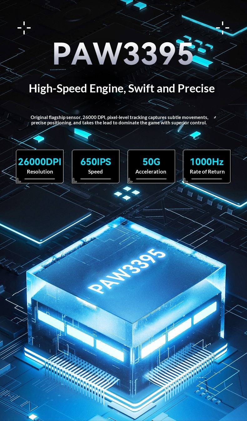 Attack Shark X3 Leichte PAW3395 Gaming-Drei-Modus-Funkmaus_voghion.com