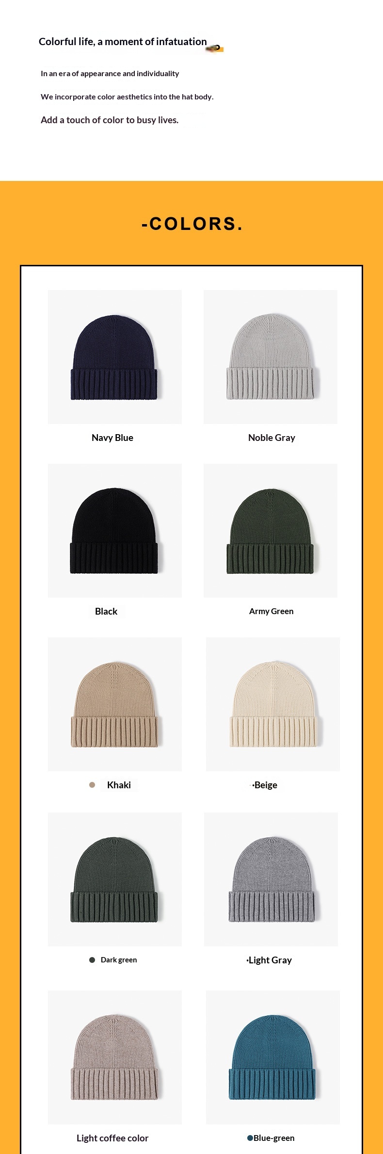 Knitted Beanie Hat For Men Warm Winter Wool Ear Protection Cap_voghion.com