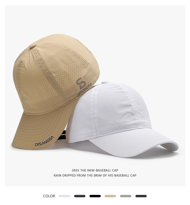 Gorra de béisbol perforada de secado rápido para deportes al aire_voghion.com