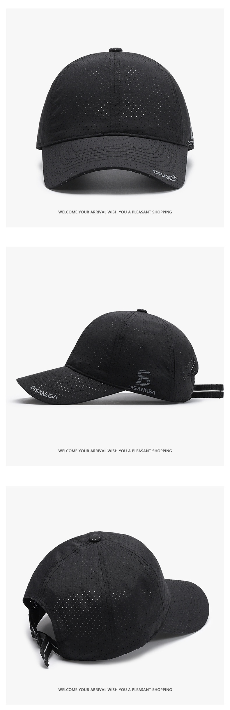 Gorra de béisbol perforada de secado rápido para deportes al aire_voghion.com