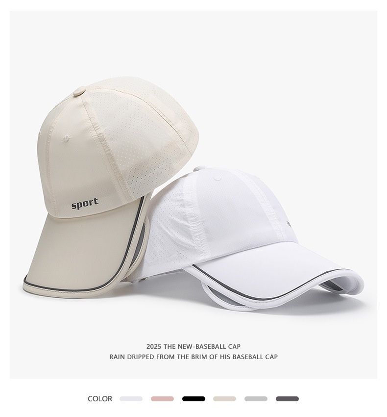 Expandable Baseball Sunshade Cap For Women And Men Summer Hat_voghion.com
