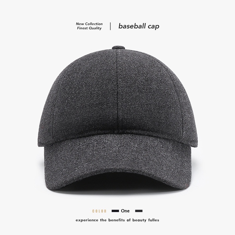 Tor Zur Wildnis Fashion Plain Soft Top Warm Thicked Men's Baseball Large Head Circus European And American Cross-Border Autumn_voghion.com