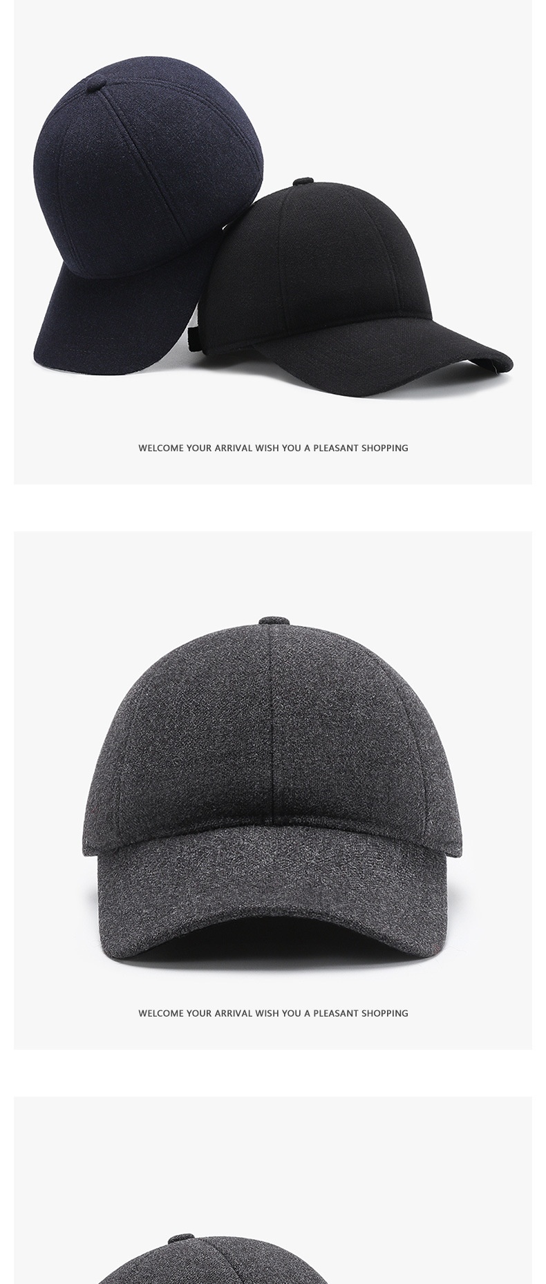 Baseball Cap Warm Thickened For Men Autumn Large Head Size_voghion.com