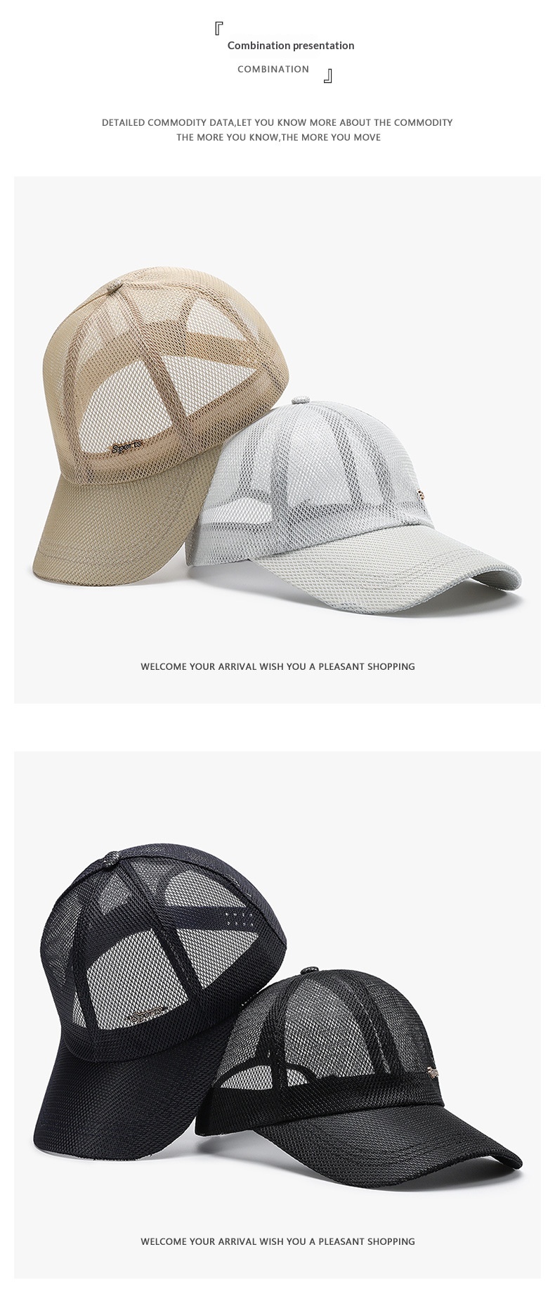 Boné Tor Zur Wildnis Summer Masculino em Malha para Atividades ao Ar Livre, Estilo Baseball, com Letras, Ideal para Pesca Transfronteiriça, Esportes e Viagens, Proteção Solar e Design de Aba de Pato (Atacado)_voghion.com