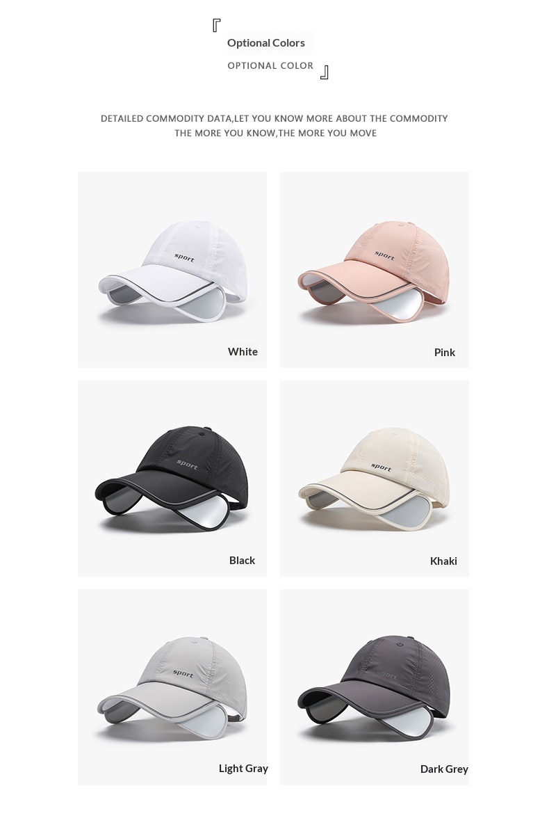 Expandable Baseball Sunshade Cap For Women And Men Summer Hat_voghion.com