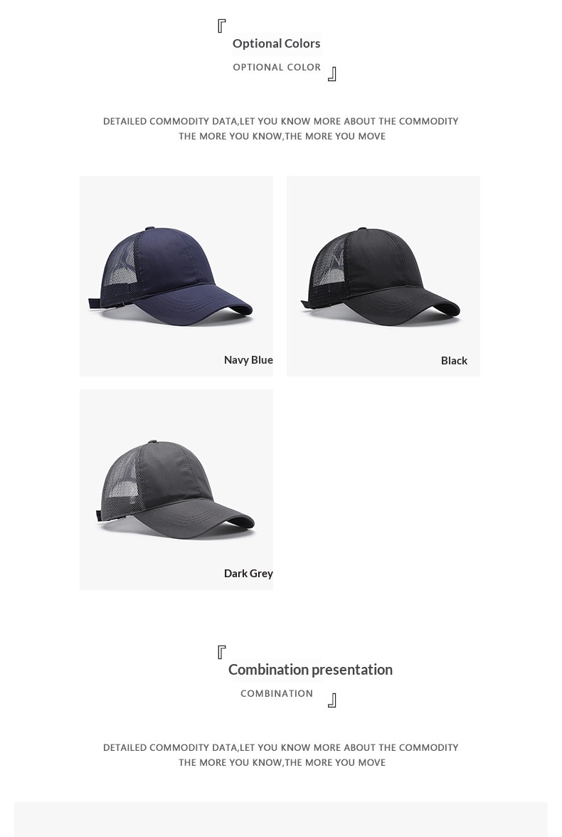 Breathable Mesh Baseball Cap For Men Comfortable Outdoor Sun Hat_voghion.com