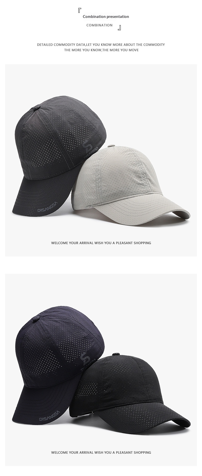 Gorra de béisbol perforada de secado rápido para deportes al aire_voghion.com